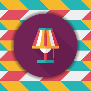 Uzun Gölge, eps10 ile masa lambası düz simgesi