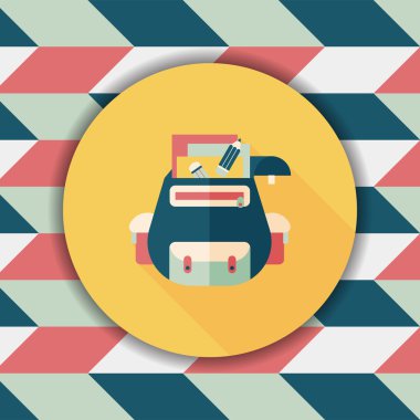 Uzun Gölge, eps10 ile düz kutsal kişilerin resmi sırt çantası