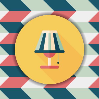 Uzun Gölge, eps10 ile masa lambası düz simgesi
