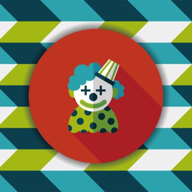 Palyaço uzun gölge, eps10 düz simgesi