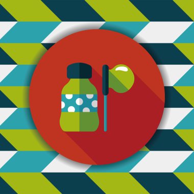 Uzun Gölge, eps10 ile baloncuklar düz simgesi