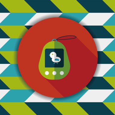 Uzun Gölge, eps 10 cep pet düz simgesiyle