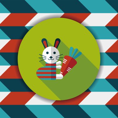 tavşan havuç uzun gölge, eps 10 düz simgesi