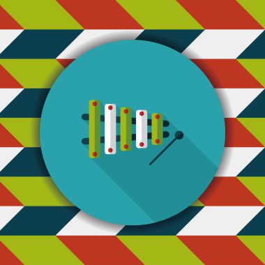 Uzun Gölge, eps10 ksilofon düz simgesi