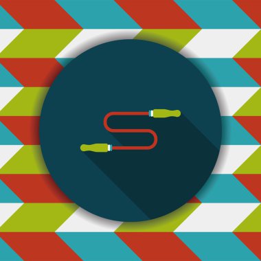 atlama ipi uzun gölge düz simgesiyle