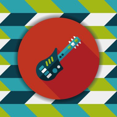 gitar oyuncak uzun gölge, eps10 düz simgesiyle