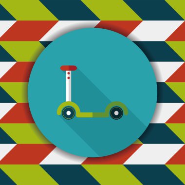 Scooter uzun gölge, eps10 düz simgesiyle