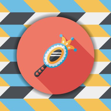 ayna oyuncak düz simgesi ile uzun gölge, eps10