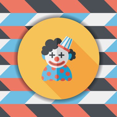 Palyaço uzun gölge, eps10 düz simgesi