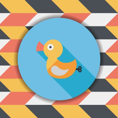 Uzun Gölge, eps 10 düz simge oyuncak ördek