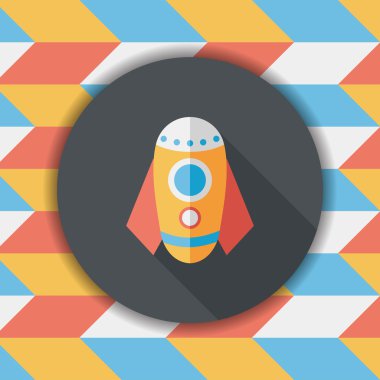 Uzun Gölge, eps10 roket düz simgesi