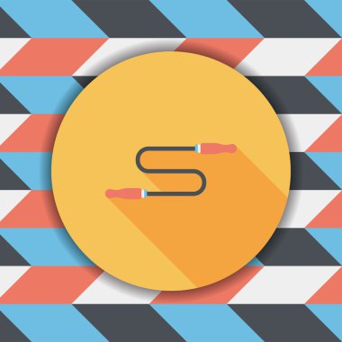 atlama ipi uzun gölge düz simgesiyle