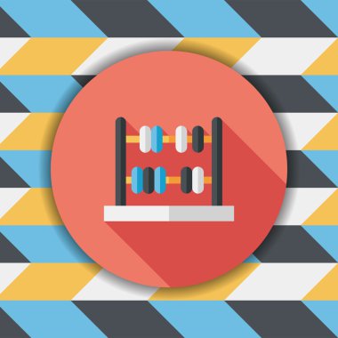 abaküs hesaplama düz simgesi ile uzun gölge, eps10