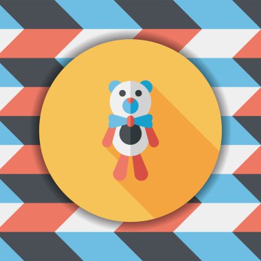 oyuncak ayı uzun gölge, eps10 düz simgesiyle