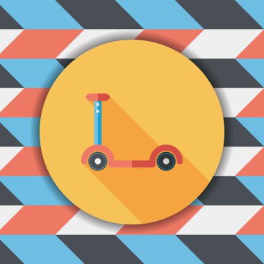 Scooter uzun gölge, eps10 düz simgesiyle