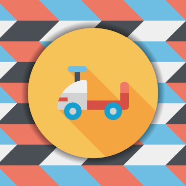 oyuncak araba düz simgesi ile uzun gölge, eps10