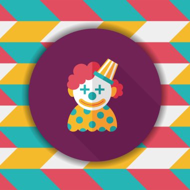 Palyaço uzun gölge, eps10 düz simgesi