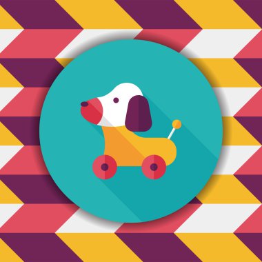 oyuncak köpek uzun gölge, eps 10 düz simgesiyle