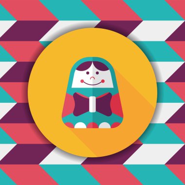 Rus bebek uzun gölge, eps 10 düz simgesi