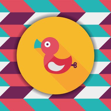 Uzun Gölge, eps 10 düz simge oyuncak ördek