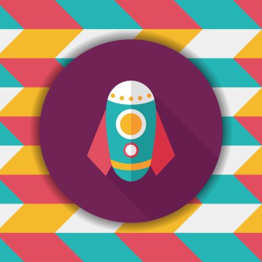 Uzun Gölge, eps10 roket düz simgesi