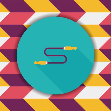 atlama ipi uzun gölge düz simgesiyle