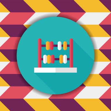 abaküs hesaplama düz simgesi ile uzun gölge, eps10