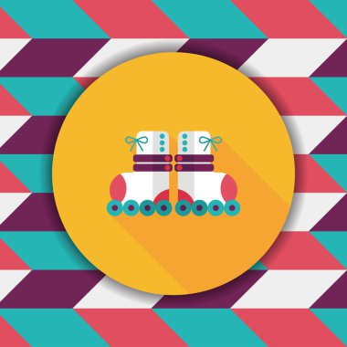 Uzun Gölge, eps10 ile paten düz simgesi