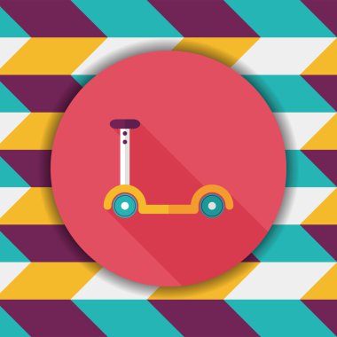 Scooter uzun gölge, eps10 düz simgesiyle