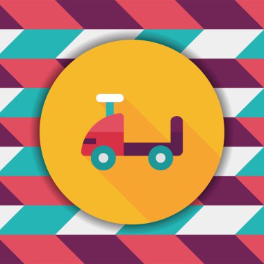 oyuncak araba düz simgesi ile uzun gölge, eps10