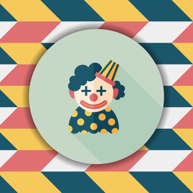 Palyaço uzun gölge, eps10 düz simgesi