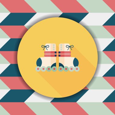 Uzun Gölge, eps10 ile paten düz simgesi