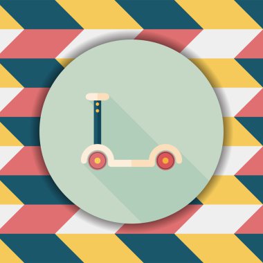 Scooter uzun gölge, eps10 düz simgesiyle