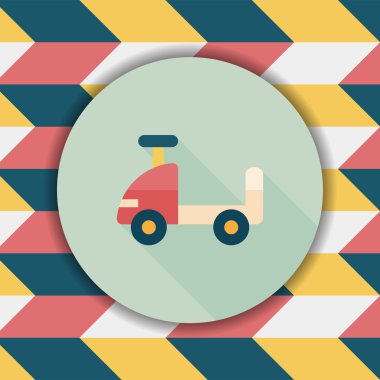 oyuncak araba düz simgesi ile uzun gölge, eps10