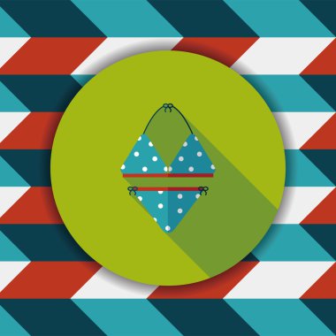 Yüzme uygun uzun gölge, eps10 ile düz simgesi