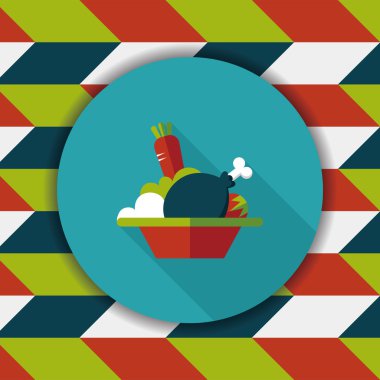 Uzun Gölge, eps10 salata düz simgesiyle