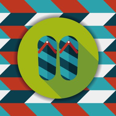 Uzun Gölge, eps10 ile flip flop düz simgesi