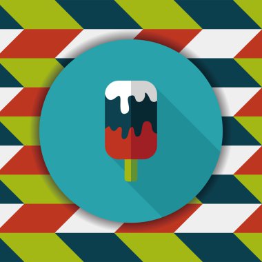 Uzun Gölge, eps10 dondurma düz simgesi