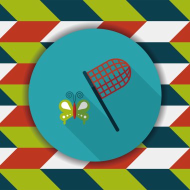 Uzun gölgeli kelebek ağı simgesi, eps10