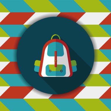 Uzun Gölge, eps10 ile düz kutsal kişilerin resmi sırt çantası