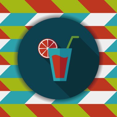 Uzun Gölge, eps10 ile kokteyl düz simgesi