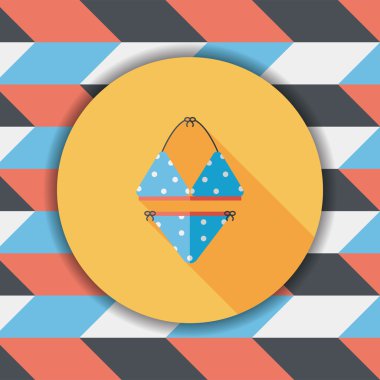 Yüzme uygun uzun gölge, eps10 ile düz simgesi