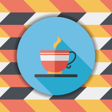 Uzun Gölge, eps10 ile kahve düz simgesi