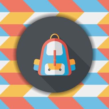 Uzun Gölge, eps10 ile düz kutsal kişilerin resmi sırt çantası