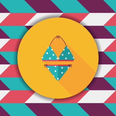 Yüzme uygun uzun gölge, eps10 ile düz simgesi