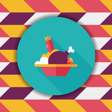 Uzun Gölge, eps10 salata düz simgesiyle