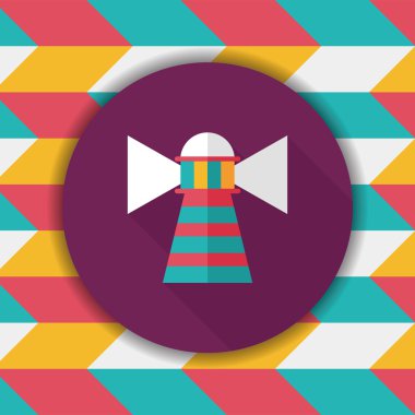 Deniz feneri uzun gölge, eps10 düz simgesiyle