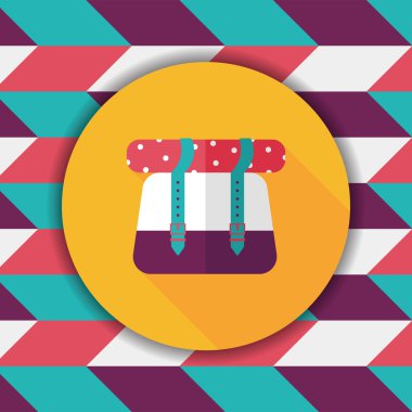 Uzun Gölge, eps10 ile düz kutsal kişilerin resmi sırt çantası