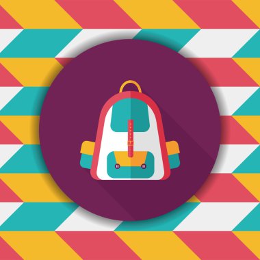 Uzun Gölge, eps10 ile düz kutsal kişilerin resmi sırt çantası