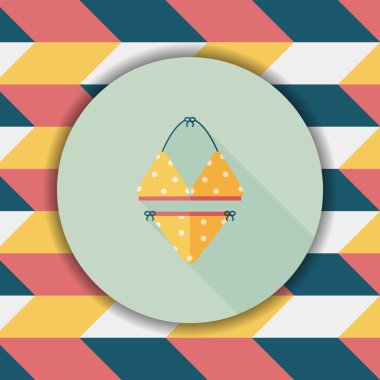 Yüzme uygun uzun gölge, eps10 ile düz simgesi